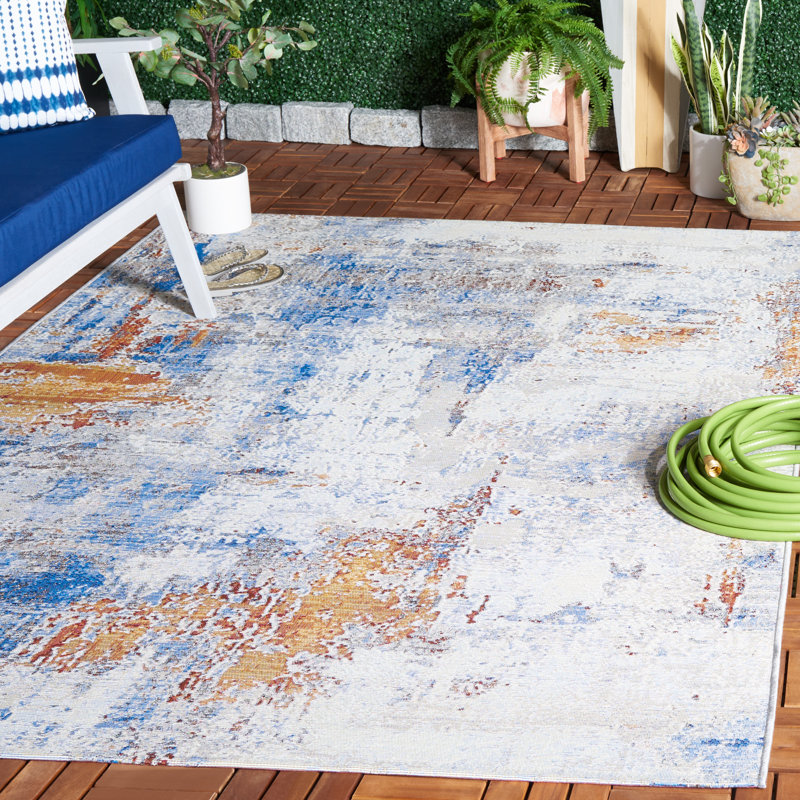 Tapis d'intérieur / extérieur Wakeeny, Rectangle 5 pi 3 po x 7 pi 6 po