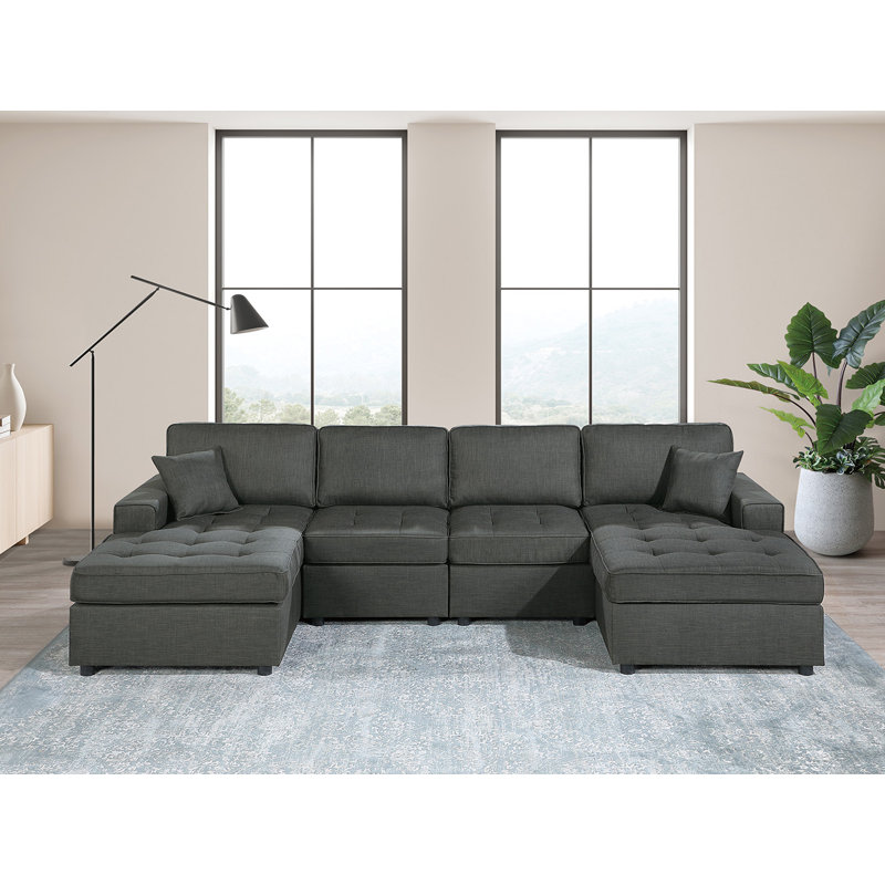 Ensemble modulaire 3 pièces, Tissu noir