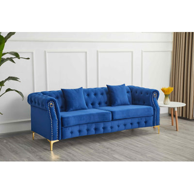 Upholstered SOFA With Solid Wood Legs