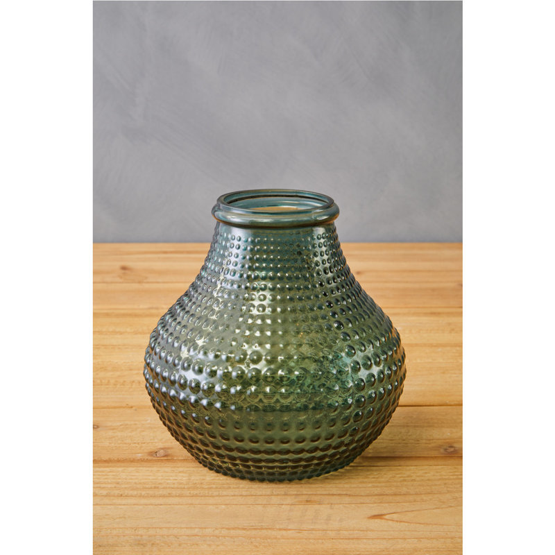 Canale Handmade Glass Table Vase, 19cm H x 18cm W x 18cm D