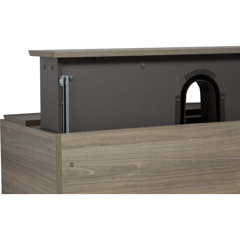 42" Wall-Mounted Bathroom Vanity Cabinet with Top Basin and Soft Close Drawers, Ash Grey