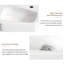Lavabo de salle de bain flottant mural - Lavabo de salle de bain rectangulaire suspendu 14 po x 10 po en porcelaine blanche avec robinet et bonde