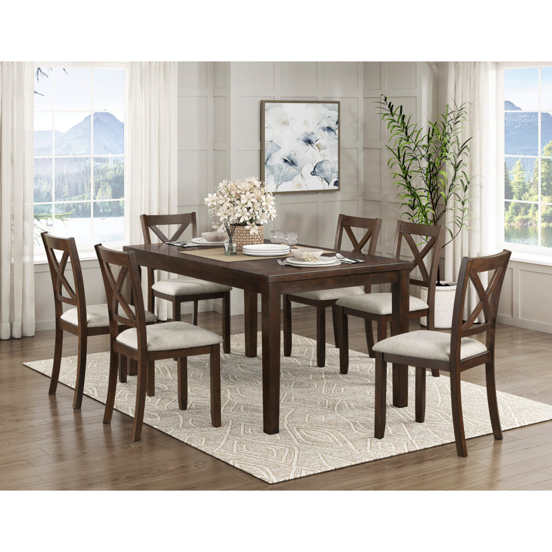 Kevontay 6 - Person Four Leg Base Dining Set