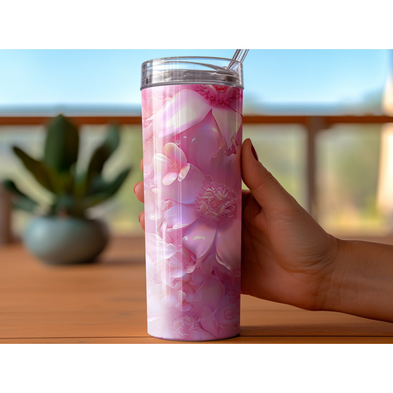 Choose Handmade Tumblers 591ml Vacuum Insulated Stainless Steel (18/8) Travel Tumbler with Straw