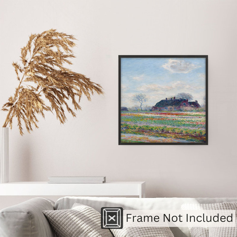 «Landscape and Nature Claude Monet - Tulip Fields at Sassenheim», reproduction d'art classique sans cadre, H 12 po x l 12 po