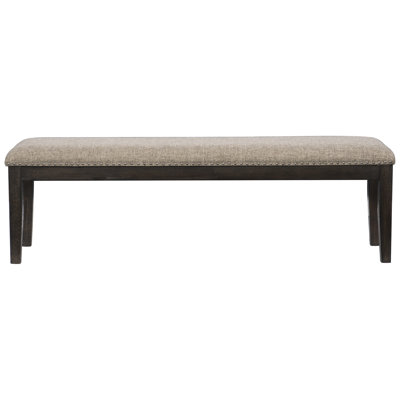 300Lbs Weight Capacity Rustic Bench With Upholstered Brown Seat Style And Wood Frame