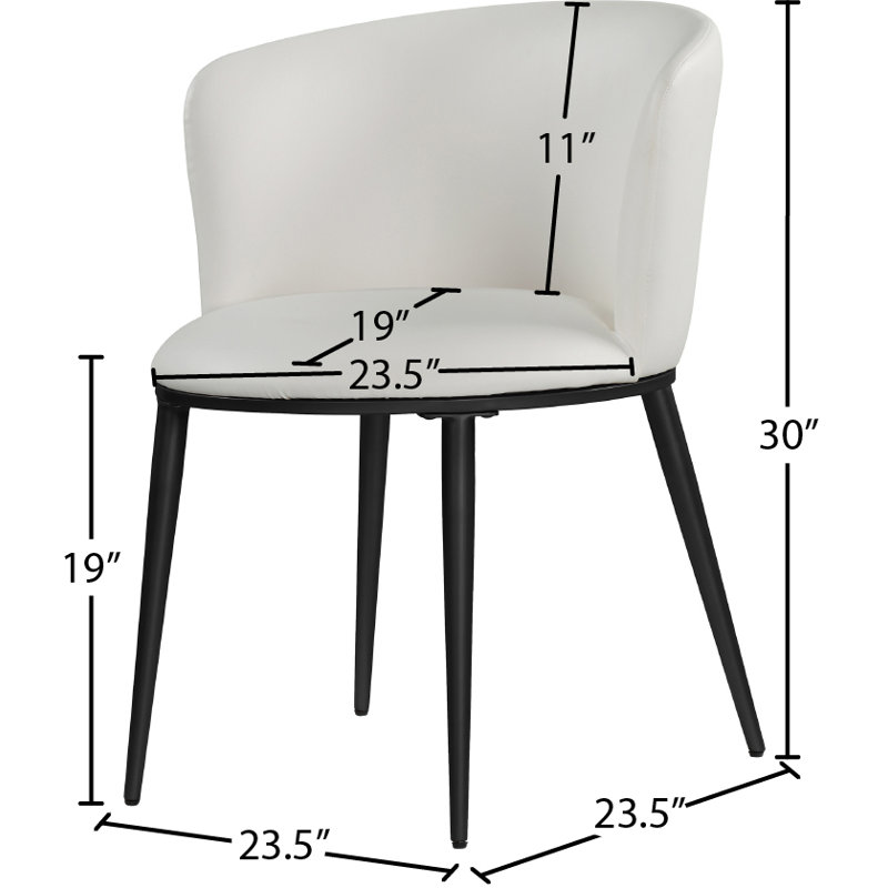 Chaise RavonSide en blanc, Noir