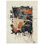 Hand Knotted Abstract Area Rug in Ivory/Black/Burned Orange