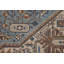 Tapis bleu géométrique en laine 9 x 13 po