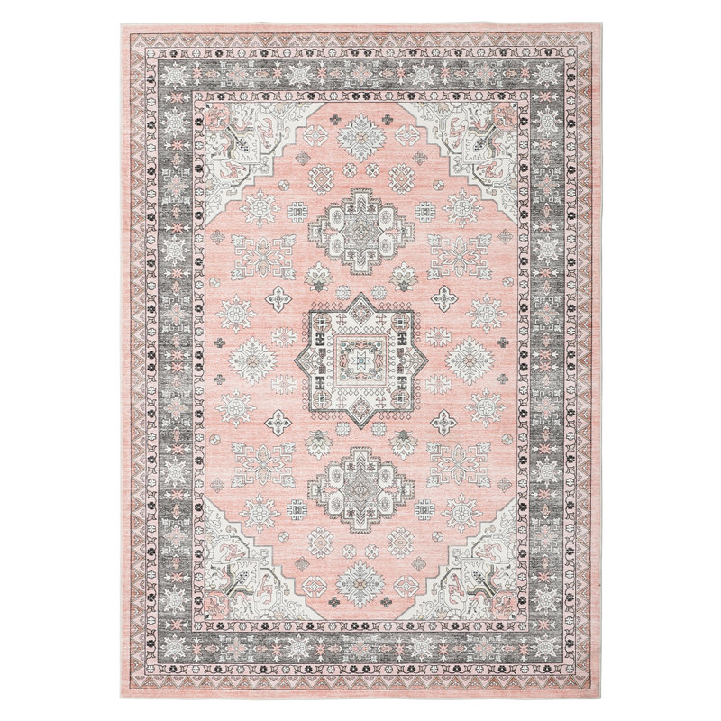 Vintage Area Rug for Living Room - Soft Low-Pile, Machine Washable, Non-Slip & Mark Resistant Carpet - Non-Shedding - Bedroom & Dining Decor - 9x12ft (274x366cm), Cream White, US Specs