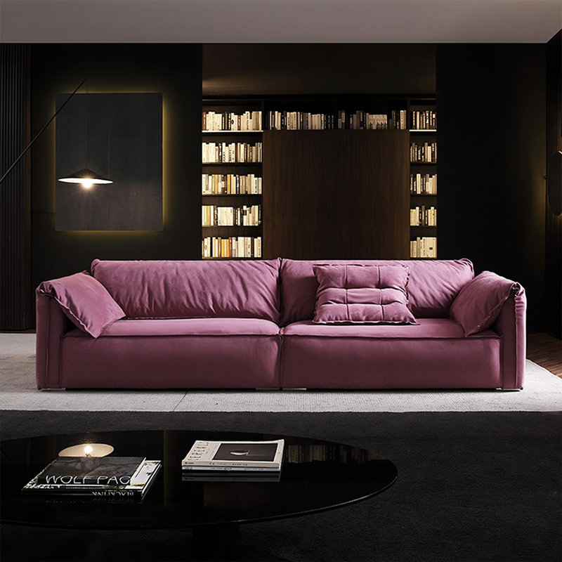 Coussin modulaire 100% polyester, Purple, 32.68" H x 102.36" W x 45.28" D