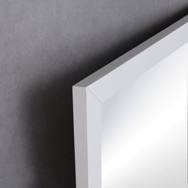 Eline Solid Wood Rectangle Mirror, White