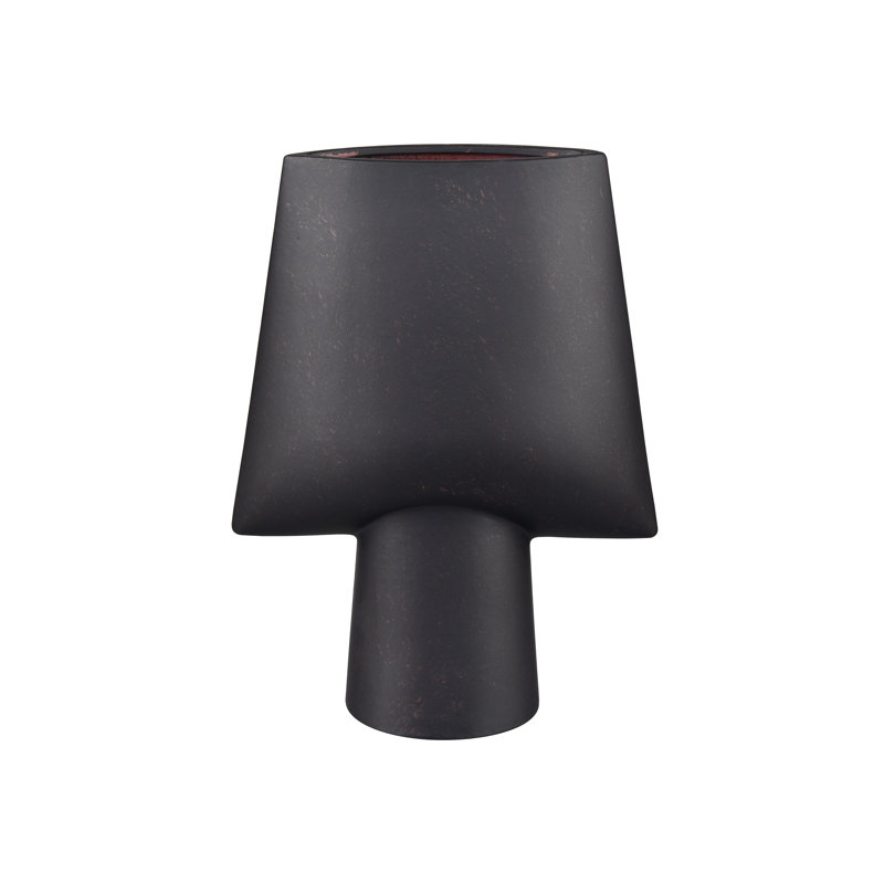Vase Hawking - petit noir, Noir, Couleur unie