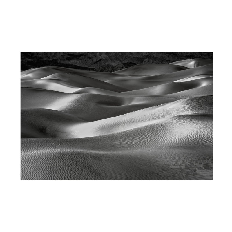 Art mural sur toile tendue - «Jon Valley Dunes in Contrast» de Jon Evan pour décoration de salon, de chambre à coucher ou de bureau - 22 x 32
