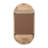 Mirror Mango Wood and Glass Arched Boho Design 34"x18"x1" Brown with Carved Woodgrain Texture for Home Office Bedroom Living Room Wall Decor Vertical Hanging Oval Frame Rustic Finish.
