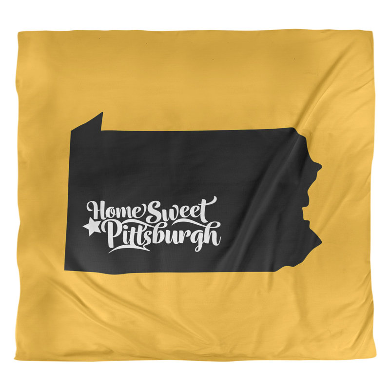 Housse de couette réversible simple Pittsburgh Pennsylvania, Housse de couette pour très grand lit, Vert, Microfibre