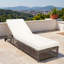 Chaise longue d'extérieur avec dossier à 5 positions, structure en rotin renforcé, repose-pieds réglables et roues mobiles-203937006