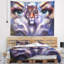Tigre avec la femme eyes tapestry Animal-28485284