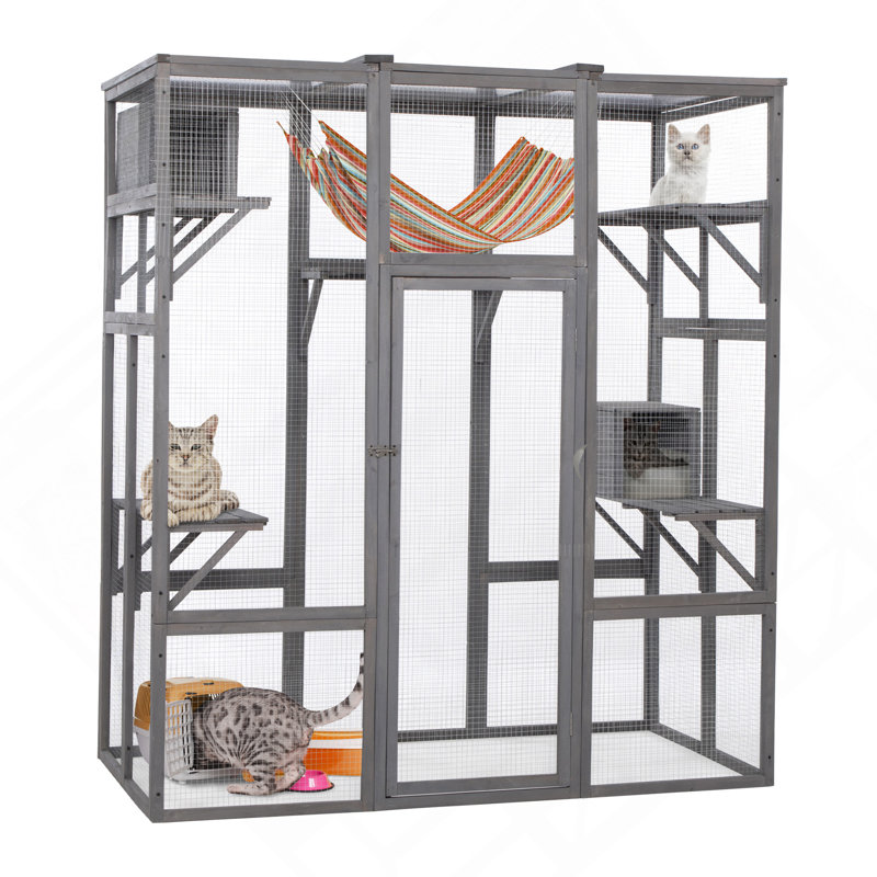 Extra Large Cat Cage - Gray