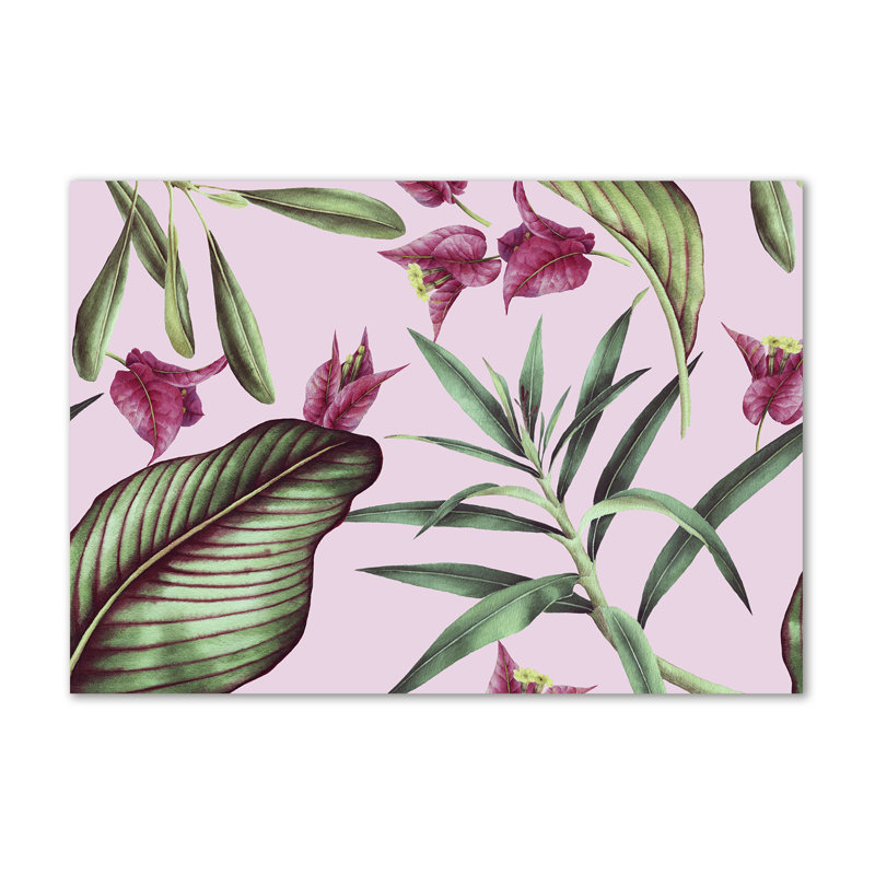 Tropical Flowers - Wrapped Canvas Print