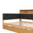 Full Size Wood Daybed with Trundle, Storage Shelves, Bench, Charging Station and Upholstered Headboard Color+Black Cushion-129865470