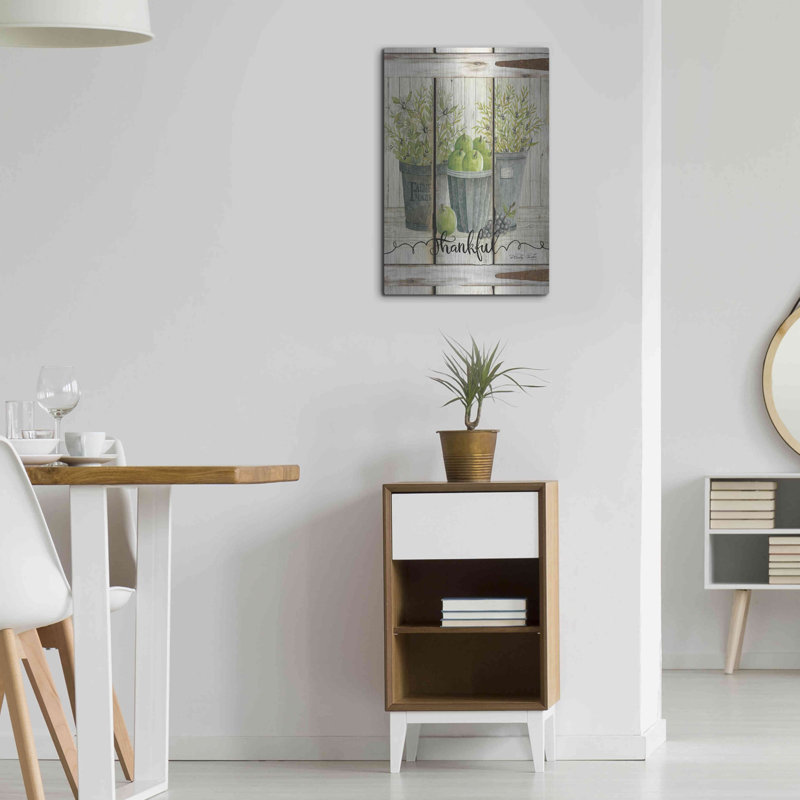 Art mural en métal «Eucalyptus Thankful» par Cindy Jacobs, H 24 po x l 16 po