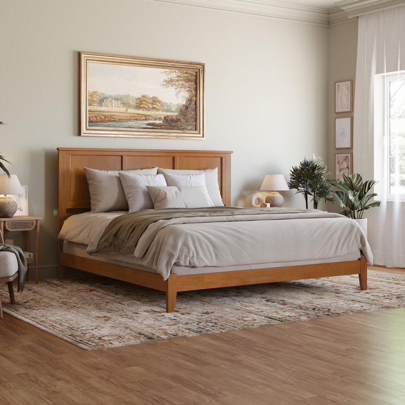 Lit plateforme Madison, Grand, Blanc
