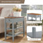 Table de bout rustique avec rangement Farmhouse