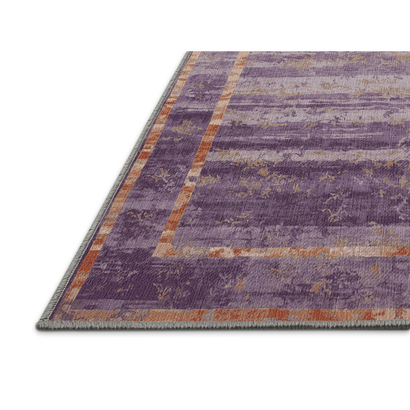 Tapis brun lavable à la machine, Carré 8 pi