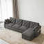 4 Seater Velvet Sofa & Chaise-683952427