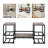 Ellian Iron Wine Bottle & Glass Rack in Black