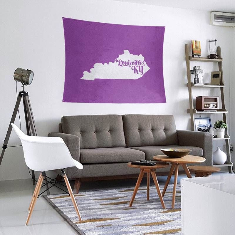 Tapisserie murale louisville kentucky, H 27,5 po x l 37,5 po, Violet