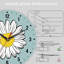 Horloge murale pour la chambre à coucher, horloges murales marguerites blanches pour le décor du salon, horloges de cuisine à fleurs d'été - horloge murale ronde de 10 pouces pour salle de bain silencieuse