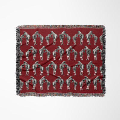 Jeté en mélange de coton Ziggy Zebra