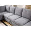 Canapé modulaire en chenille de 137 po de largeur avec méridienne orientée vers la droite, rangement sous le siège et coussins décoratifs