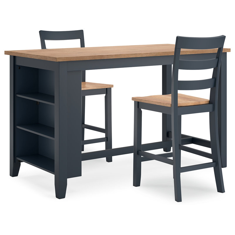 Gesthaven Counter Height Dining Table and Barstools, 3