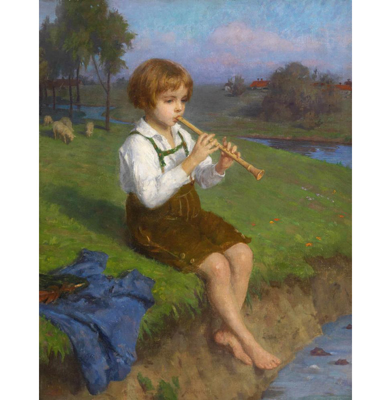 "Spring Melody" par Simon Glücklich - Toile tendue avec châssis, H 24 po x l 17 po