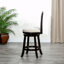 Tabouret pivotant à dossier en X de 24 po de hauteur comptoir, siège en tissu-1779971436-1779971439