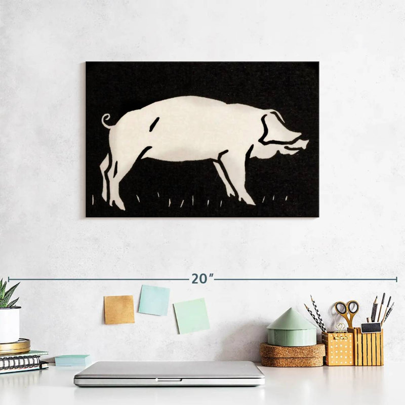 Crowle Pig 1923, 8" H x 12" W