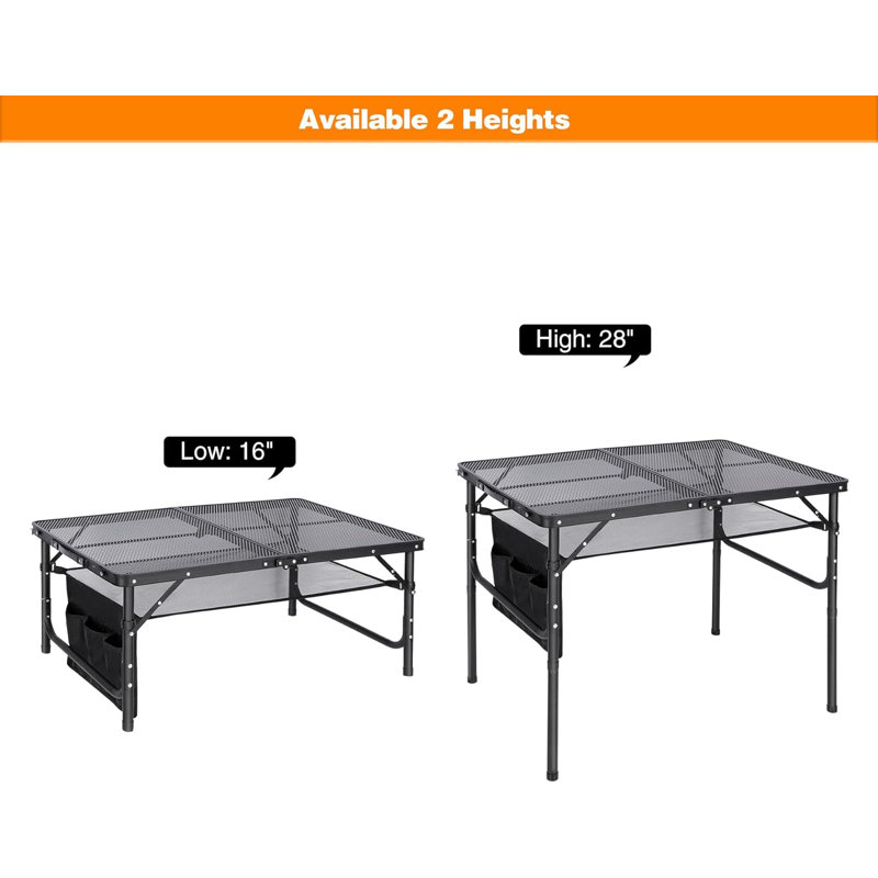 Table de camping pliante en aluminium Roselena