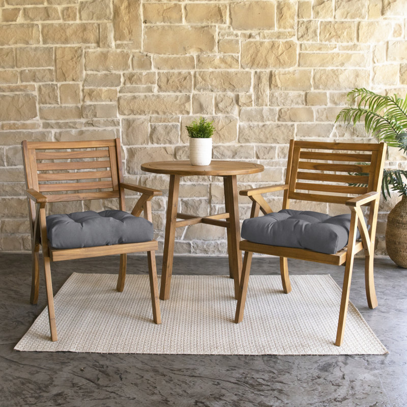 Outdoor 3'' Barstool Seat Cushion, 16" W x 16" D, Charcoal
