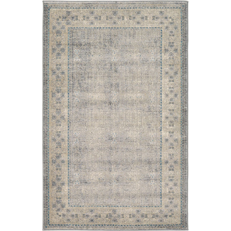 Tapis à motif oriental fumé Linz, Rectangle 2 pi x 3 pi