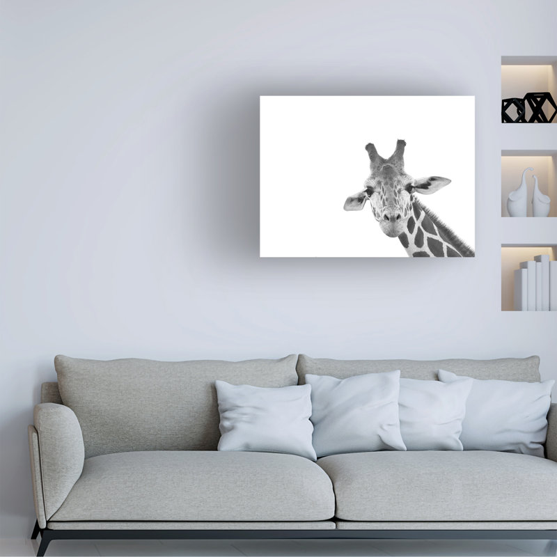 Girafe par Lori Hutchison - Photographie sur toile tendue, H 24 po x l 32 po x P 2 po