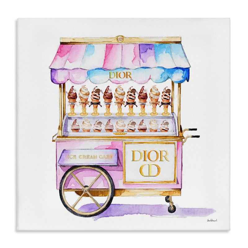 Toile crème glacée pastel Glam, design par Amanda Greenwood, H 30 po x l 30 po