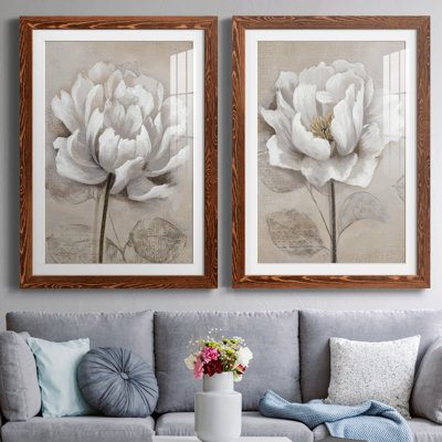 "Soft White I", ensemble de 2 reproductions d'art