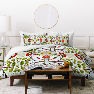 Modern & Contemporary Polyester Floral Duvet Cover