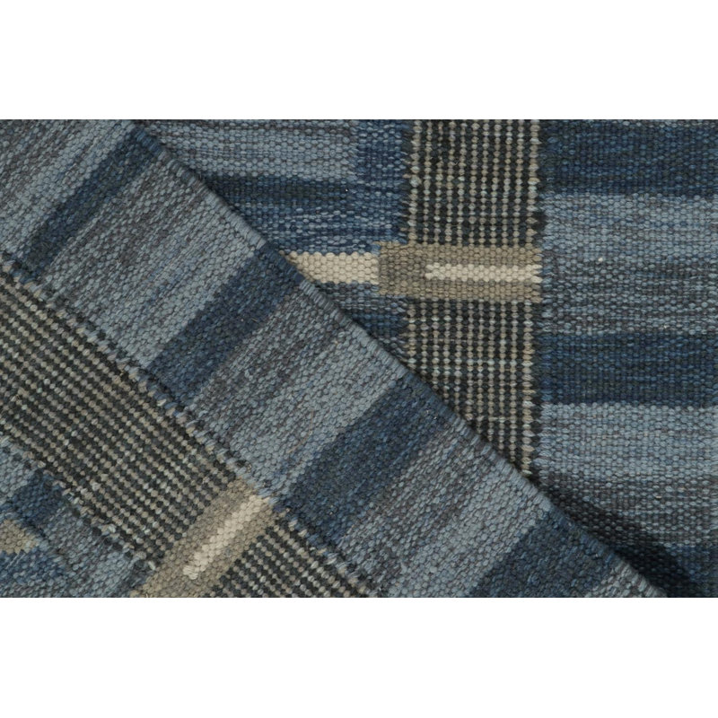 Scandinavian Wool Geometric Area Rug, Rectangle 5' x 8'
