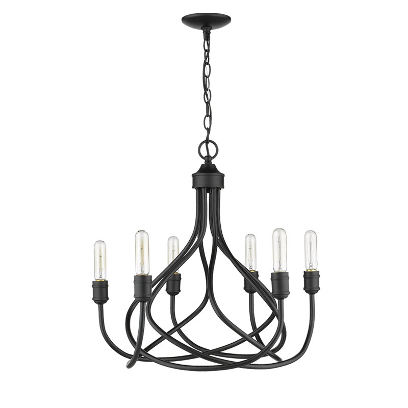Lustre empire unique à 6 lumières