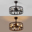 Celeste 21.6" 6-Light Industrial Farmhouse 6-Speed Metal Mobile-App/Remote-Controlled Caged LED Ceiling Fan-108648552