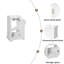Meuble-lavabo de 16 po avec lavabo en céramique, ensemble de meuble-lavabo simple autoportant avec porte à fermeture douce, tablette réglable, style français